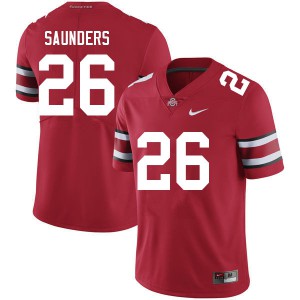 Men Ohio State Buckeyes #26 Cayden Saunders Red Embroidery Jersey 701771-983