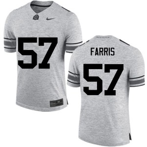 Mens Ohio State #57 Chase Farris Gray Game Football Jerseys 750403-266