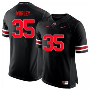 Men Ohio State Buckeyes #35 Chris Worley Black Limited Stitched Jerseys 816923-545