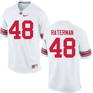 Mens Ohio State #48 Clay Raterman White Stitched Jerseys 753616-296