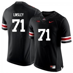 Men's Ohio State Buckeyes #71 Corey Linsley Black Game Player Jerseys 818200-511