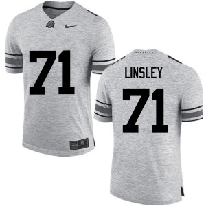 Mens Ohio State #71 Corey Linsley Gray Game Alumni Jerseys 531187-976