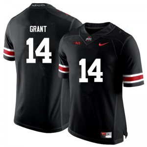 Men OSU #14 Curtis Grant Black Game Stitched Jerseys 671744-824