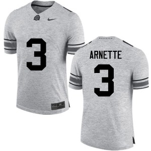 Men Ohio State #3 Damon Arnette Gray Game Stitched Jersey 533974-609