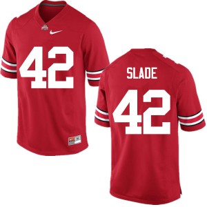 Mens Ohio State #42 Darius Slade Red Game Embroidery Jerseys 681245-827