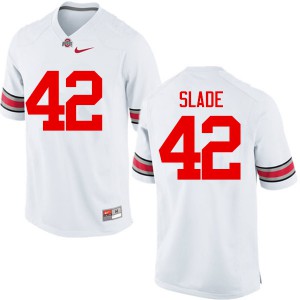 Mens Ohio State Buckeyes #42 Darius Slade White Game College Jersey 428169-133