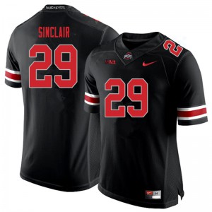 Mens Ohio State Buckeyes #29 Darryl Sinclair Blackout Official Jerseys 118939-832