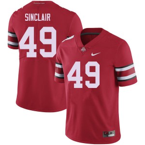 Mens Ohio State Buckeyes #49 Darryl Sinclair Red Official Jerseys 765489-221