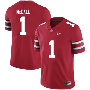 Mens Ohio State #1 Demario McCall Red Stitched Jersey 646504-948
