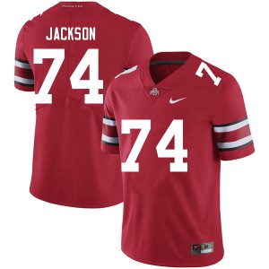Men Ohio State #74 Donovan Jackson Red Stitched Jerseys 620818-417