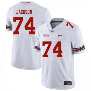 Men Ohio State #74 Donovan Jackson White Stitch Jerseys 970808-445