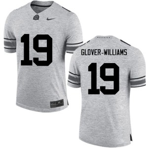 Men Ohio State #19 Eric Glover-Williams Gray Game Football Jersey 151075-629