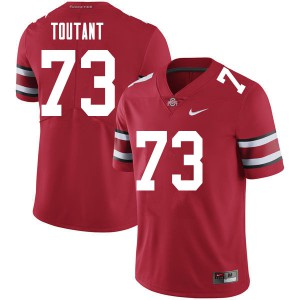 Mens OSU #73 Grant Toutant Red Official Jerseys 358801-675
