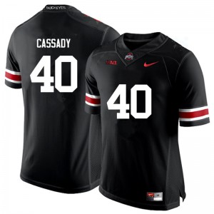 Men's OSU Buckeyes #40 Howard Cassady Black Game Official Jerseys 711351-368