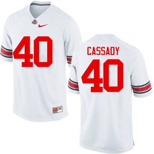 Men OSU #40 Howard Cassady White Game Stitch Jersey 523205-159
