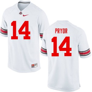 Mens Ohio State #14 Isaiah Pryor White Game Official Jersey 137960-106
