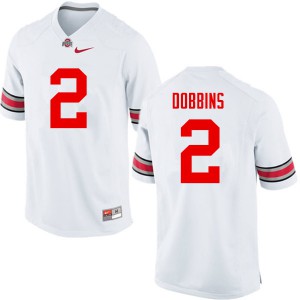Men's OSU #2 J.K. Dobbins White Game Stitched Jersey 783885-369