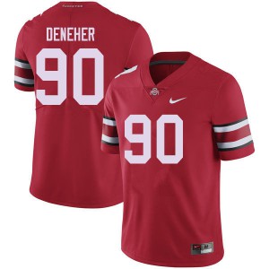 Mens Ohio State #90 Jack Deneher Red Stitch Jerseys 997879-299