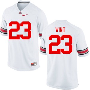 Mens Ohio State #23 Jahsen Wint White Game Stitched Jersey 578319-735