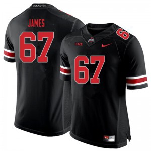 Men's Ohio State #67 Jakob James Blackout Stitched Jersey 342756-711
