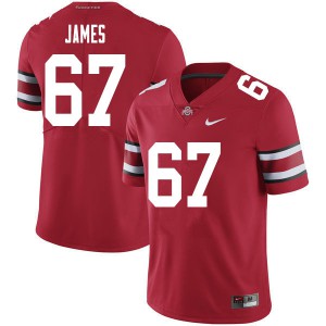 Mens Ohio State #67 Jakob James Red NCAA Jersey 531841-255