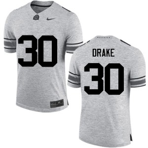 Mens Ohio State #30 Jared Drake Gray Game Official Jersey 316158-820