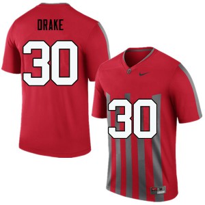 Men's Ohio State #30 Jared Drake Throwback Game Embroidery Jerseys 438114-383