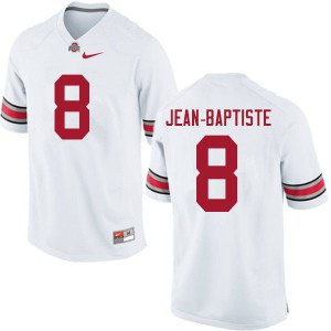 Mens OSU Buckeyes #8 Javontae Jean-Baptiste White Official Jerseys 293991-754