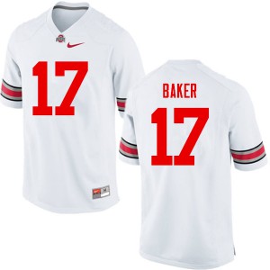 Men's OSU #17 Jerome Baker White Game Football Jerseys 235122-696