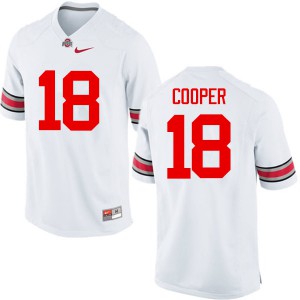 Men's Ohio State #18 Jonathan Cooper White Game Stitched Jerseys 877235-720