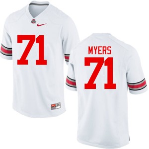 Men's Ohio State Buckeyes #71 Josh Myers White Game Football Jerseys 575450-917