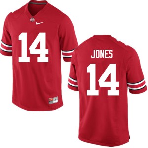 Mens Ohio State #14 Keandre Jones Red Game Embroidery Jerseys 253151-816