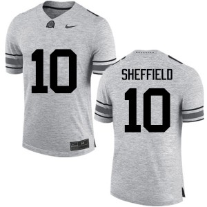 Men's Ohio State Buckeyes #10 Kendall Sheffield Gray Game Stitched Jerseys 475847-296