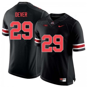Men's Ohio State #29 Kevin Dever Blackout Football Jersey 860103-699