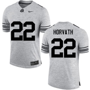 Men's Ohio State Buckeyes #22 Les Horvath Gray Game Official Jersey 456891-211