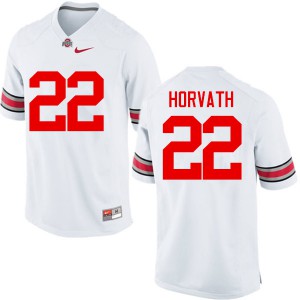 Men OSU Buckeyes #22 Les Horvath White Game Embroidery Jerseys 313326-924