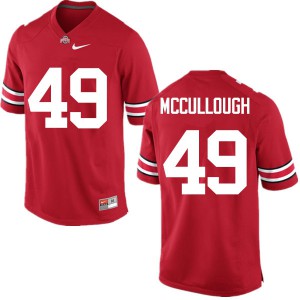 Men's Ohio State #49 Liam McCullough Red Game Embroidery Jerseys 454480-476
