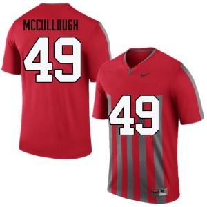 Mens Ohio State #49 Liam McCullough Throwback Game Football Jerseys 763423-810