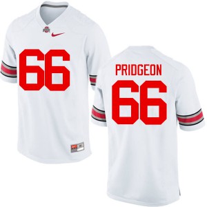 Men Ohio State #66 Malcolm Pridgeon White Game Official Jersey 544533-121