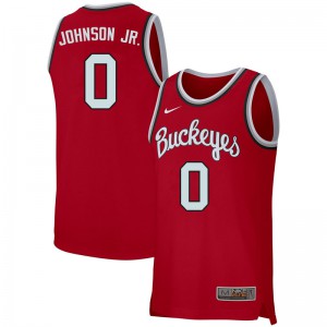 Men's OSU Buckeyes #0 Meechie Johnson Jr. Retro Scarlet Stitched Jerseys 284929-413