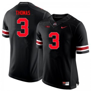 Men Ohio State #3 Michael Thomas Black Limited Embroidery Jersey 128604-626