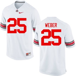 Men Ohio State #25 Mike Weber White Game Official Jersey 206050-268