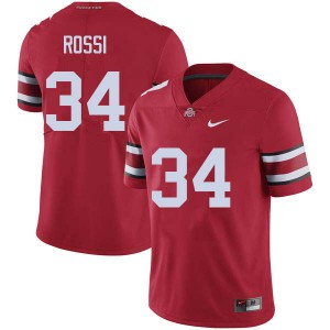 Men OSU #34 Mitch Rossi Red Stitched Jerseys 335557-919