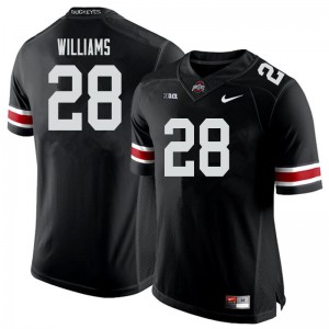 Mens Ohio State #28 Miyan Williams Black Stitched Jerseys 364582-936