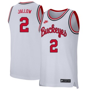 Men Ohio State #2 Musa Jallow Retro White Basketball Jersey 982914-734