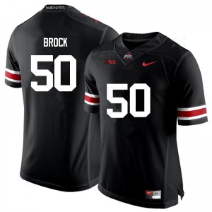 Mens Ohio State #50 Nathan Brock Black Game Player Jerseys 668297-430