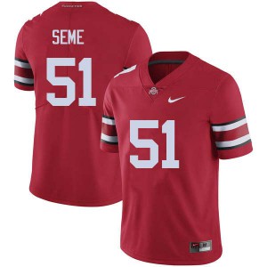 Men Ohio State #51 Nick Seme Red Stitch Jerseys 720841-967