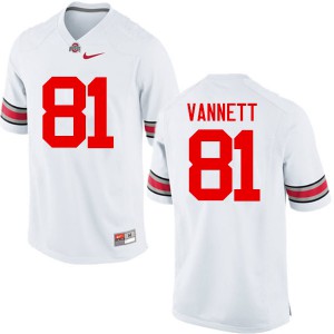 Men's Ohio State #81 Nick Vannett White Game Official Jerseys 464000-102