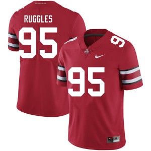Mens OSU #95 Noah Ruggles Red Football Jersey 575205-731