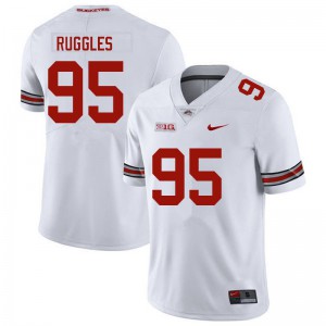 Men's Ohio State #95 Noah Ruggles White NCAA Jerseys 852207-387